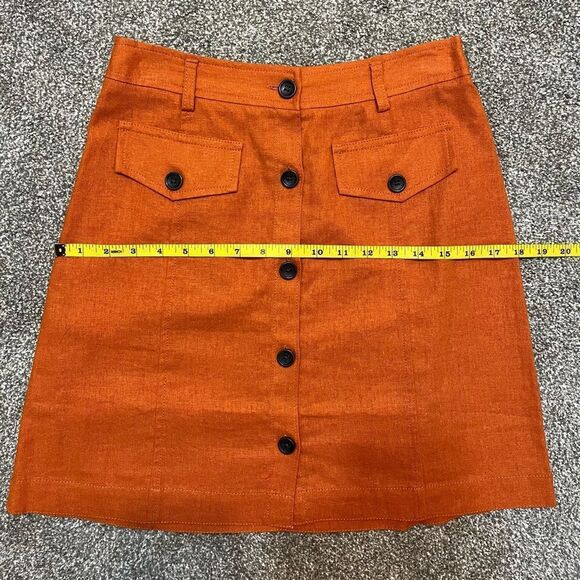 Banana Republic Orange Linen Skirt - Picture 4 of 6